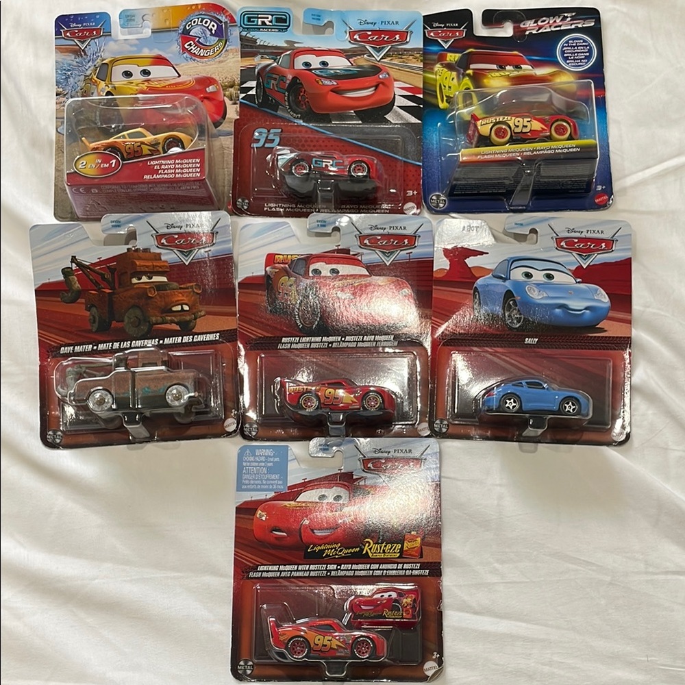 Disney pixar Cars Die-Cast collection- lightning mcqueen, sally, dave mater